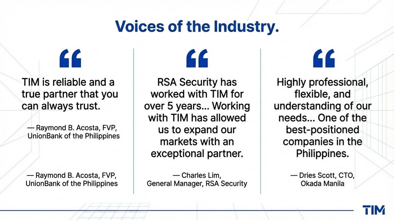 Voices of the Industry - Testimonials