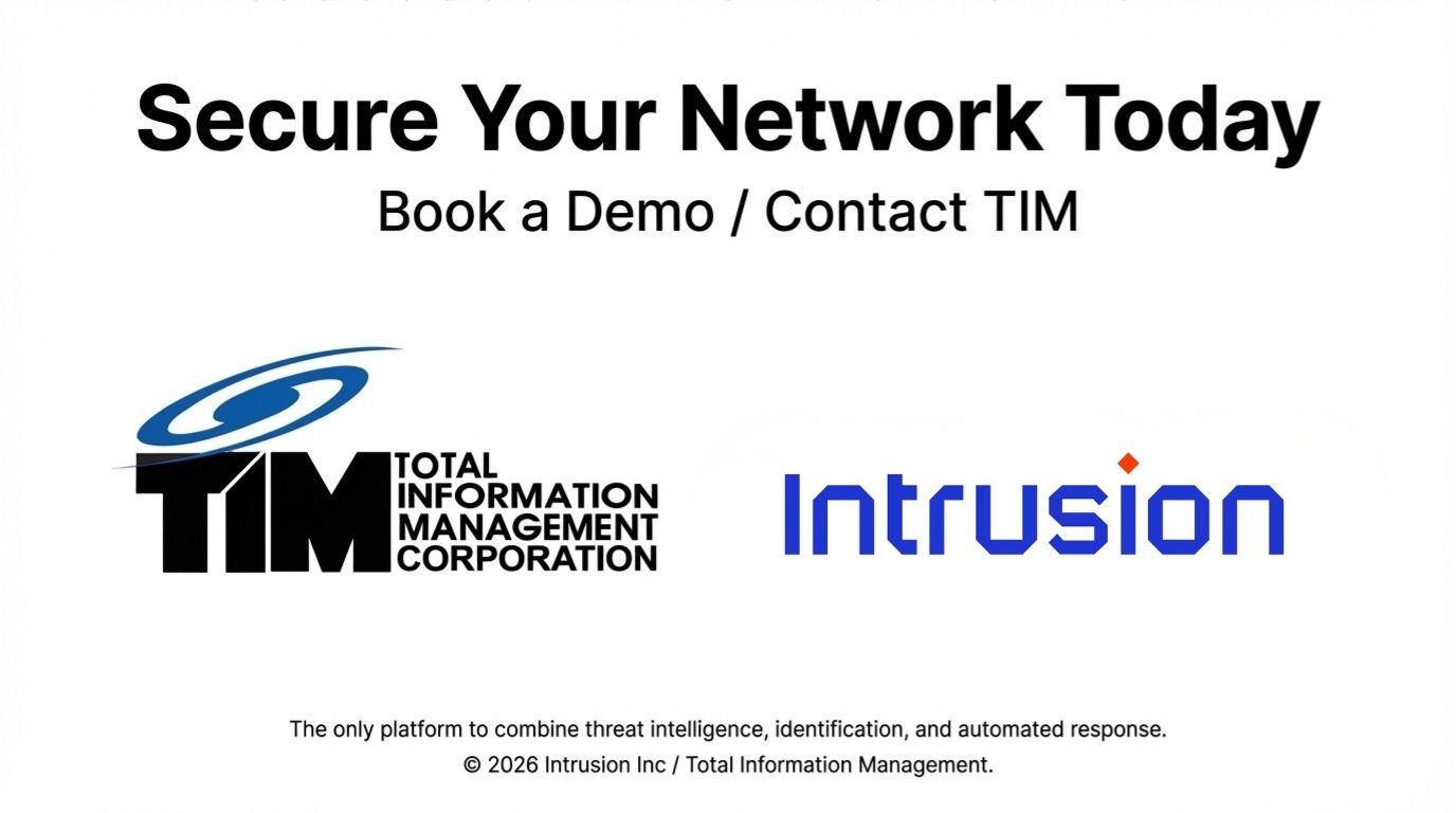 Secure Your Network Today - Book a Demo / Contact TIM